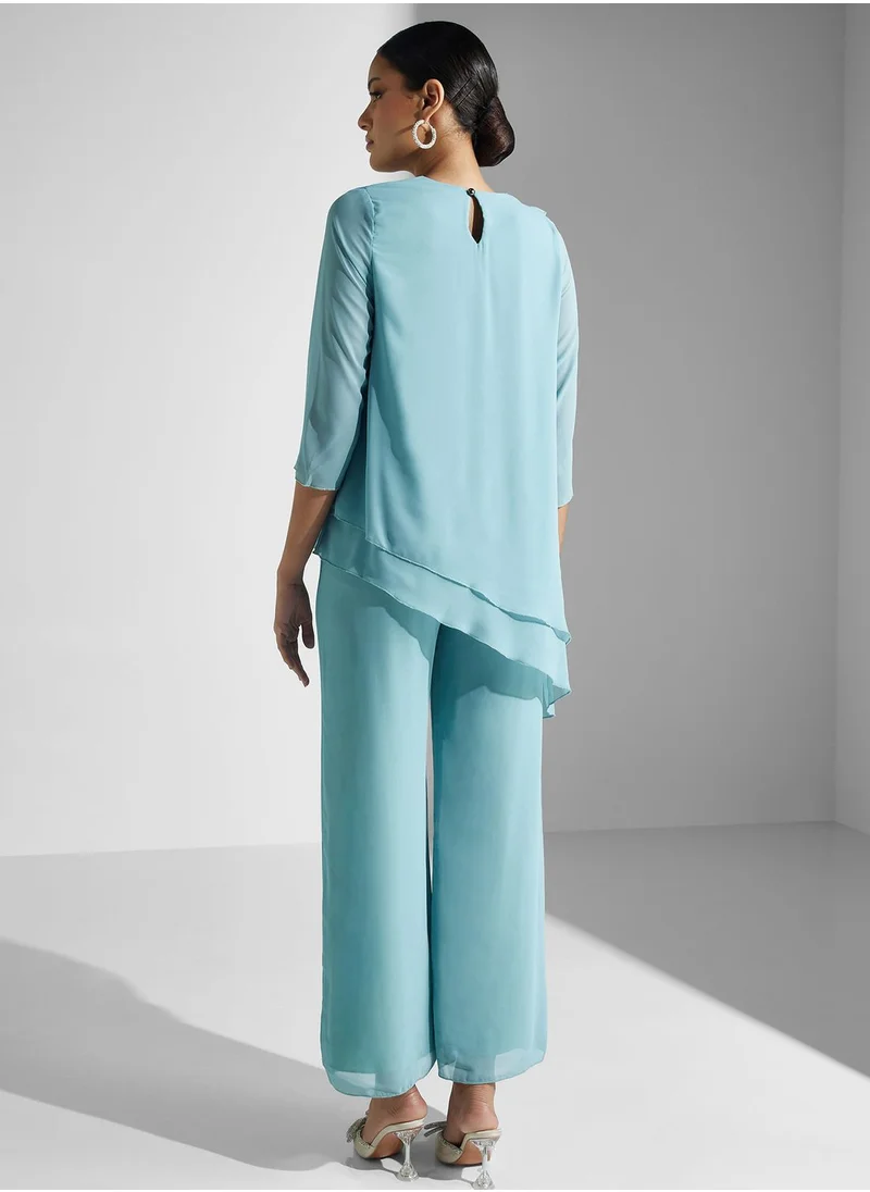 Khizana Asymmetrical Styled Hem Jumpsuit