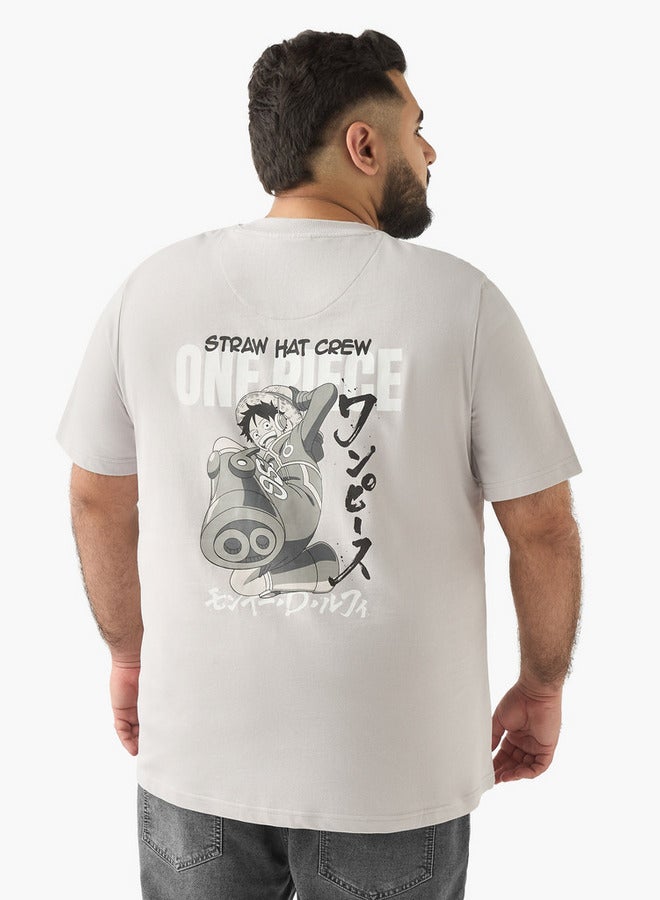 ماكسيم تيشيرت رجالي مطبوع بأكمام قصيرة وياقة دائرية بقصة عادية - Image 3