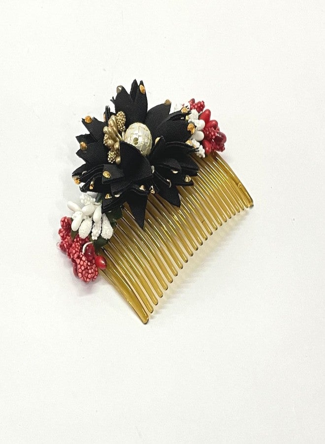Maahal Bridal Side Flower Comb Styling Hair Accessories Bun Hair Clips Wedding/Party-01Pc - Image 3