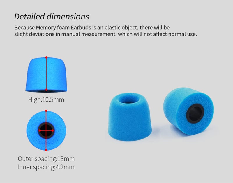 CCA Memory Foam Earbud Tips Soft&Bouncy Premium Replacement EarphoneTips(3 Pairs) - Image 3