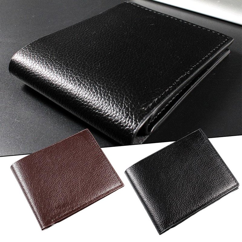 PU leather multi-functional short men's wallet, stylish card holder, men's money clip - Image 5