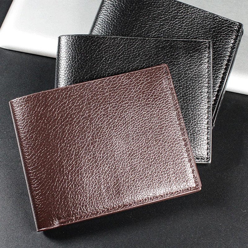 PU leather multi-functional short men's wallet, stylish card holder, men's money clip - Image 2