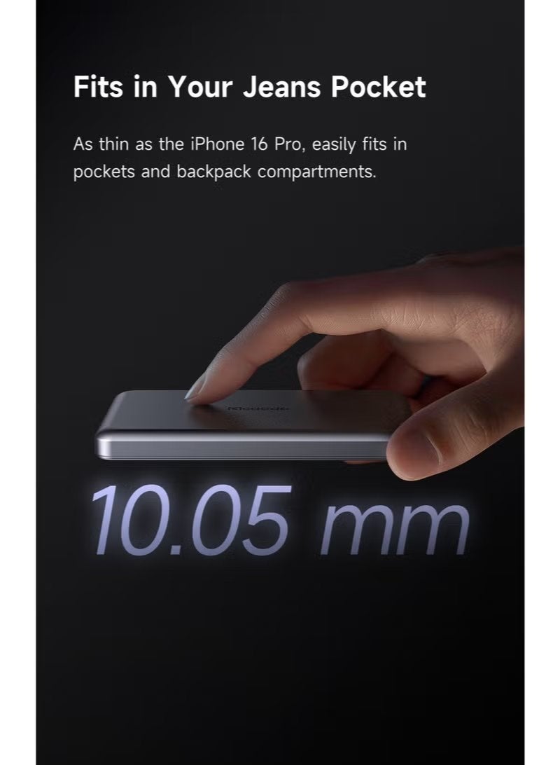 Mcdodo Ultra Thin Magnetic Wireless Power Bank 5000mAh 20W Fast Charging, 15W Wireless Charging, Strong Magnetic Snap, Compact Slim Design, Safety Protection, Airline Approved, USB-C Portable Charger - Image 3