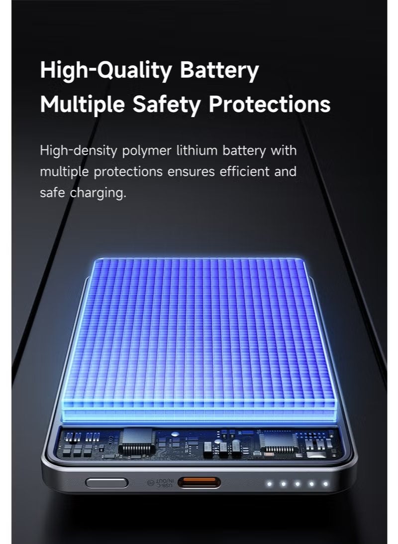 Mcdodo Ultra Thin Magnetic Wireless Power Bank 5000mAh 20W Fast Charging, 15W Wireless Charging, Strong Magnetic Snap, Compact Slim Design, Safety Protection, Airline Approved, USB-C Portable Charger - Image 4