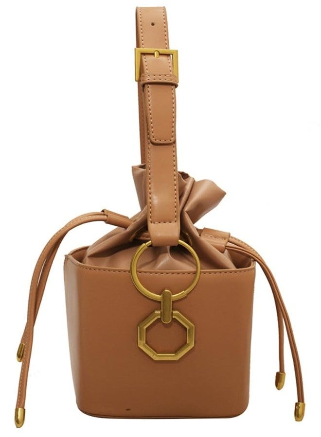 AISIWAN Casual Bucket Bag Trendy Crossbody Bags For Women Vegan Leather Handbags Elegant Clutch Purses Women’s Evening Bag - Image 1