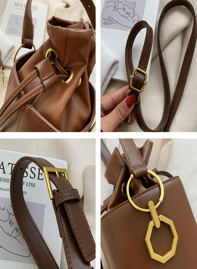 AISIWAN Casual Bucket Bag Trendy Crossbody Bags For Women Vegan Leather Handbags Elegant Clutch Purses Women’s Evening Bag - Image 4