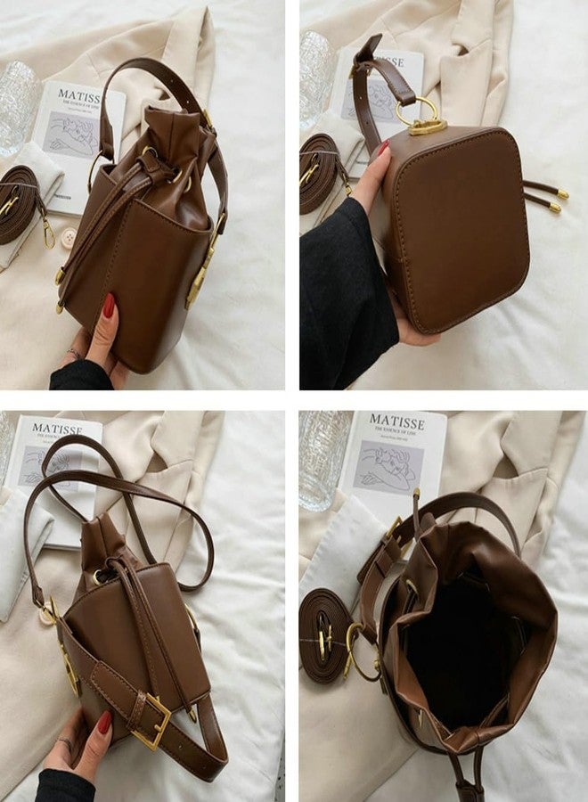 AISIWAN Casual Bucket Bag Trendy Crossbody Bags For Women Vegan Leather Handbags Elegant Clutch Purses Women’s Evening Bag - Image 2