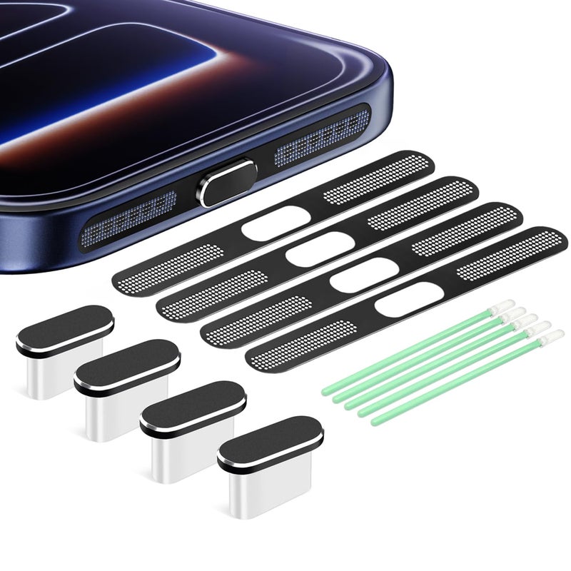 Goweewon USB C Dust Plug,USB C Port Cover Type C Charging Port Plug Cover Speaker Dust Cover,Accessories for iPhone 17 Pro Max (Black, for iPhone 17 Pro Max) - Image 1