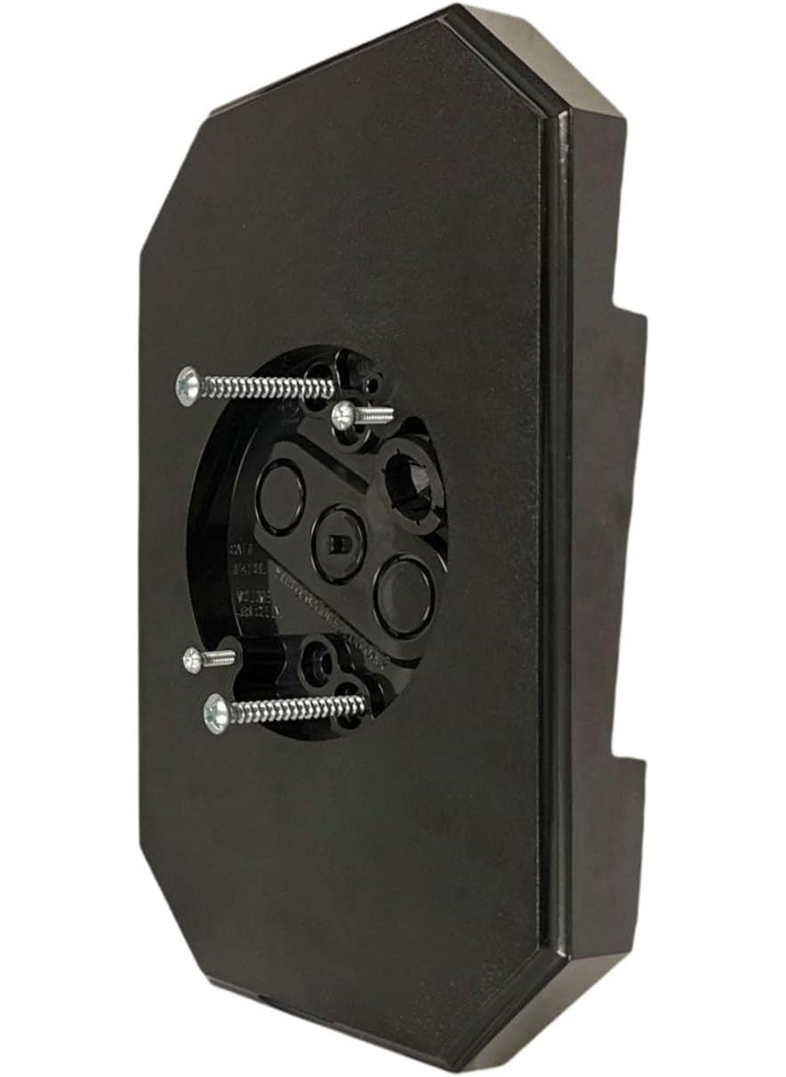 iMBAPrice iMBAPrice 8141DBLBK1 UL Listed Black Vinyl Siding Lamp Mounting Kits with Builtin Electrical Box for 12 Inch 05 Outdoor Double 4 Siding LAP 12 Vertical Double Siding LAP  - Image 1