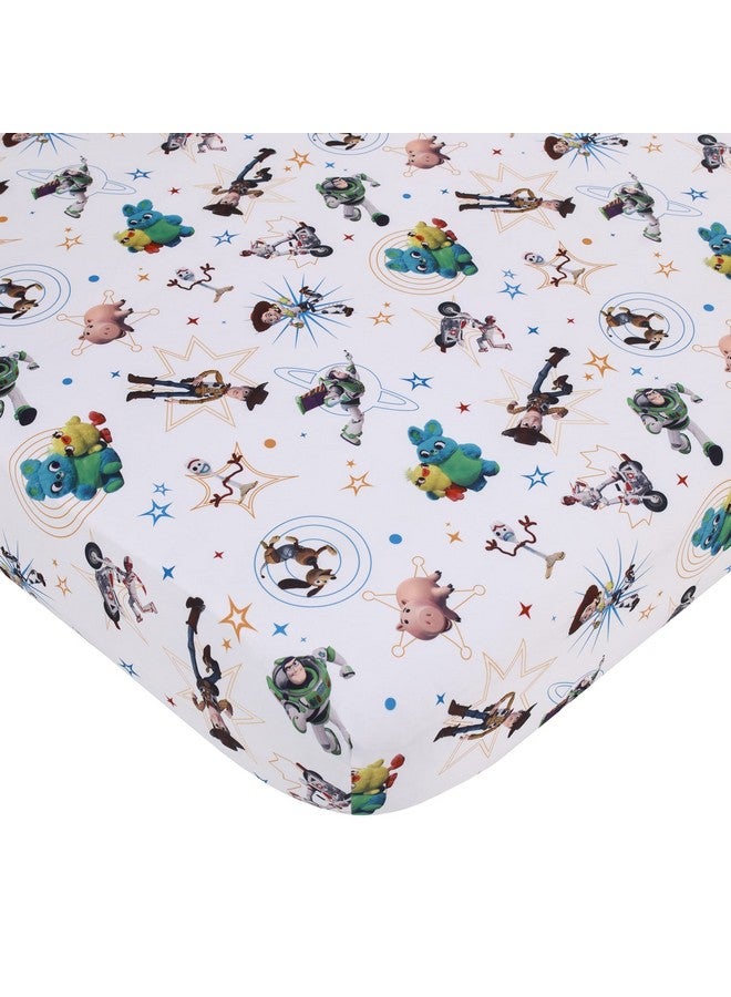 NoJo Disney Toy Story It's Play Time Blue, Green, Red, and Yellow, Woody and Buzz 4 Piece Toddler Bed Set - Comforter, Fitted Bottom Sheet, Flat Top Sheet, and Reversible Pillowcase - Image 3