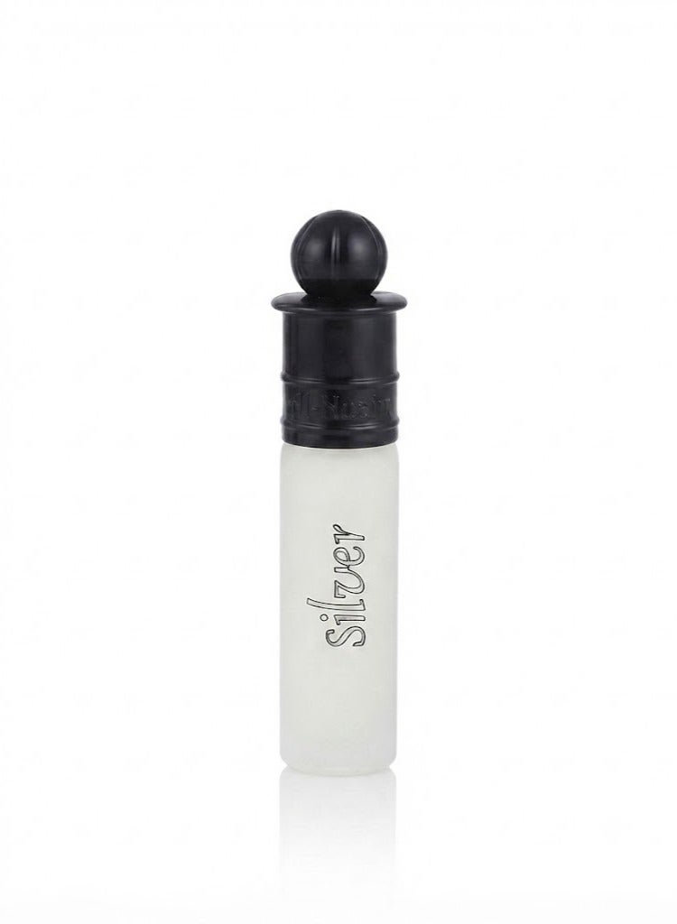 Al Nuaim Al-Nuaim Silver Attar Roll On Perfume Oil 6ml | Alcohol Free Concentrated Ittar for Men & Women | Long Lasting Premium Arabic Fresh Oriental Fragrance | Pocket Size Roll-On Attar - Image 2