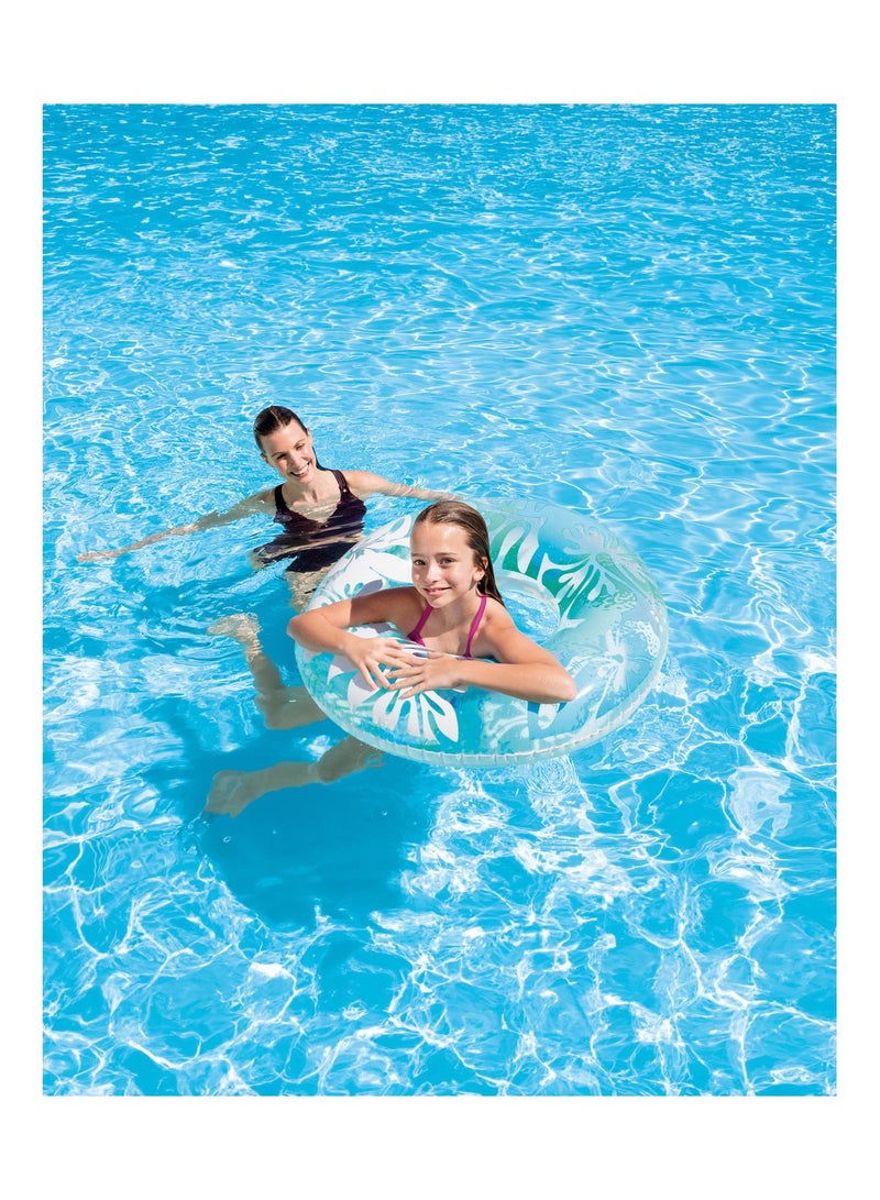 INTEX Clear Tropical Color Inflatable Pool Swim Tubes 91cm - Image 2