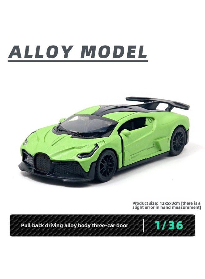 Color Boxed Alloy Car Model Toy Car Children Boy Ornaments Toy Doll Machine Gifts Wholesale-Color:[Window Box] 201 Cloth DIVO Green - Image 1