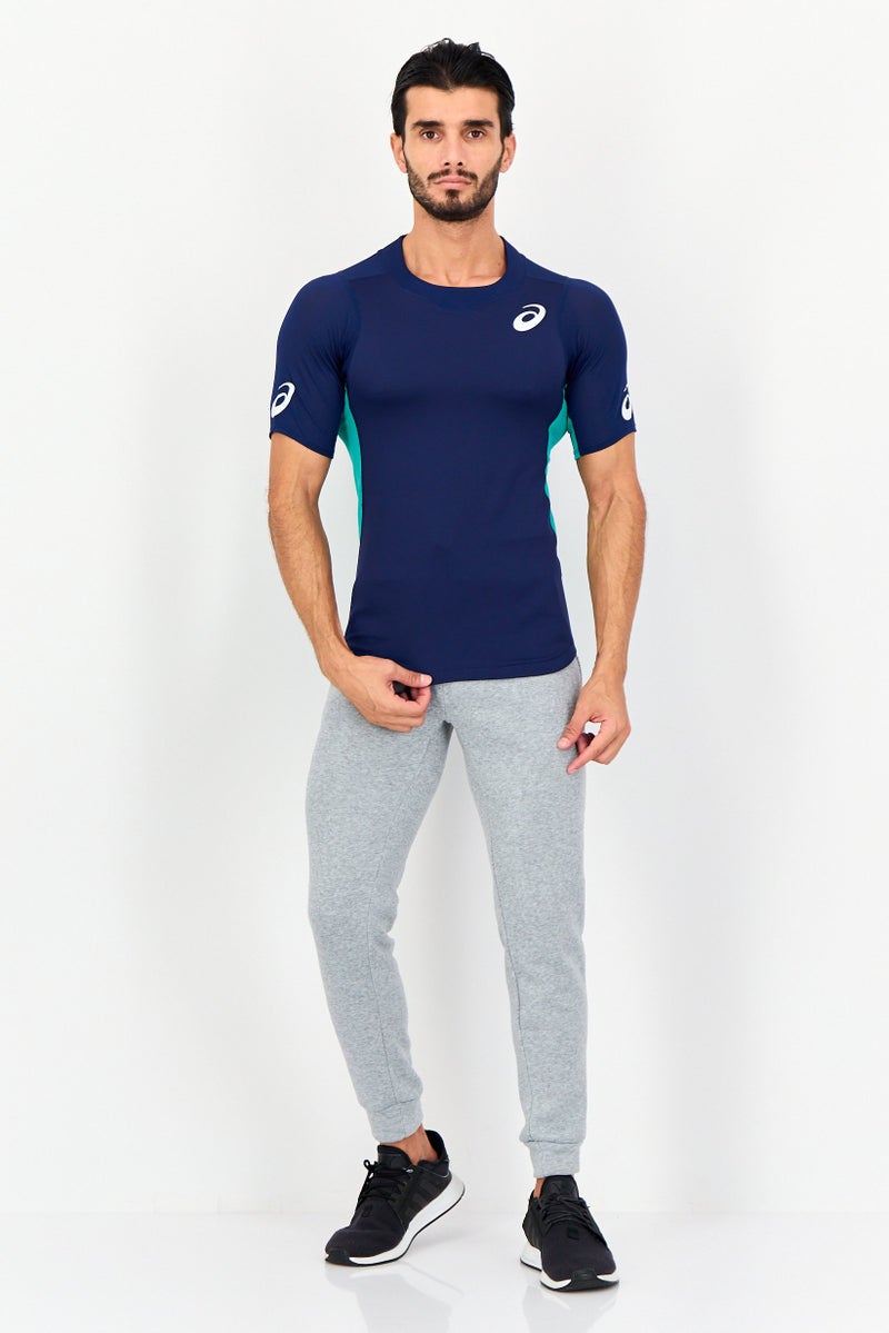 asics تي شيرت تدريب قصير الأكمام للرجال، ملابس رياضية، متعدد الألوان - Image 3