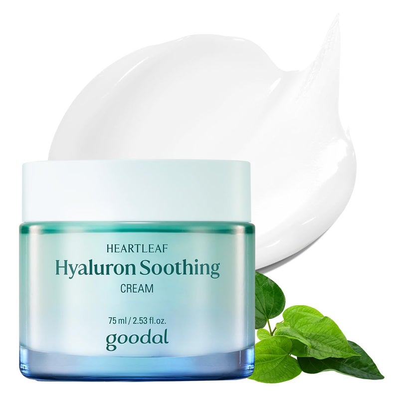 GOODAL Heartleaf Hyaluron Soothing Cream for All Skin Type, Deep Hydration, Long Lasting Moisture - Image 1