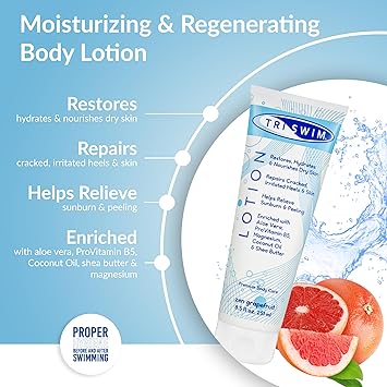 TRISWIM Skin Regenerating Body Lotion After Swim Care Magnesium Enriched Moisturizing After Pool Vegan Body Lotion For Swimmers 251ml - Image 2