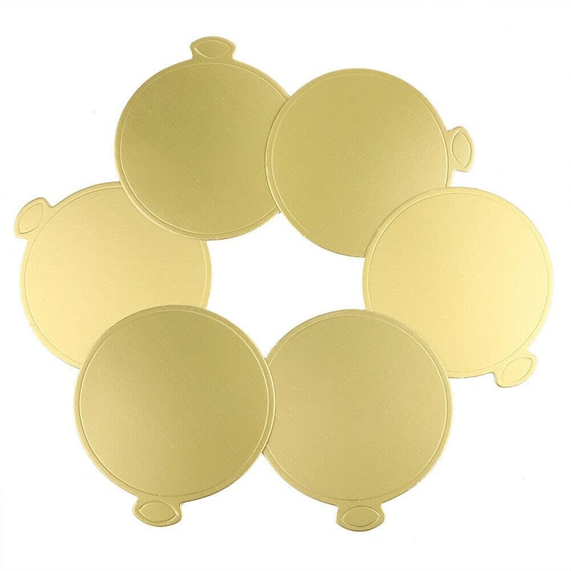 APSAMBR 100PCS/Set Round Gold Paper Dessert Tray for Wedding Party Cake Pastry Cup - Image 3