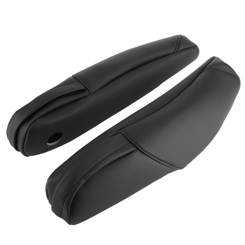 Car Seat Armrest Handle Cover Decor Trim Microfiber Leather Fit for Honda CRV 2010-2017Black - Image 4