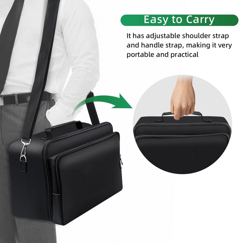 Wigearss Travel Case for Xbox Series X, Carrying Case with Detachable Shoulder Strap, Large Capacity, Protective Storage Bag for Xbox Series X Console, Controllers, Cables and Gaming Accessories - Image 5