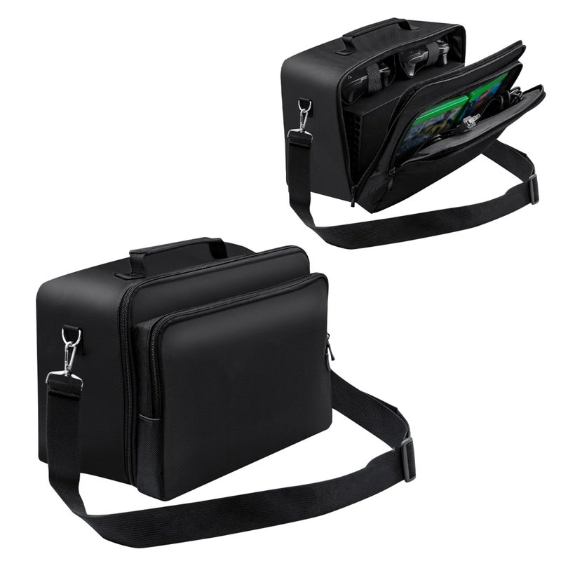 Wigearss Travel Case for Xbox Series X, Carrying Case with Detachable Shoulder Strap, Large Capacity, Protective Storage Bag for Xbox Series X Console, Controllers, Cables and Gaming Accessories - Image 1