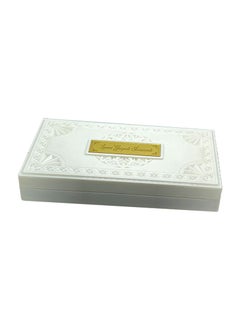 UAX UAX Gold Plated Laxmi Ganpati Saraswati Devotional Prayer Box With Charan Paduka for Pooja Return Gifts and Corporate Events AromaInfused Box f  - Image 4