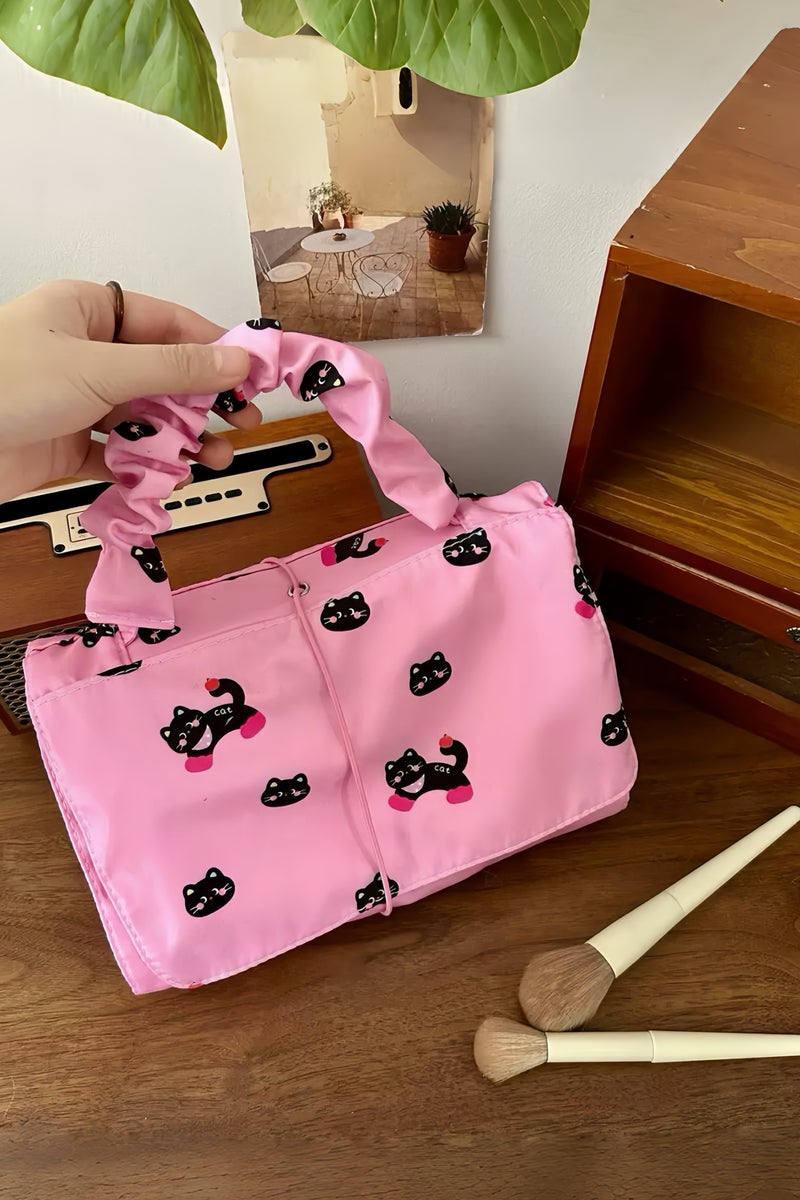 Paraphrase Pink Large Capacity Makeup & Toiletry Bag – Cute Multi-Functional Organizer with Removable Pouches for Easy Sorting - Image 3