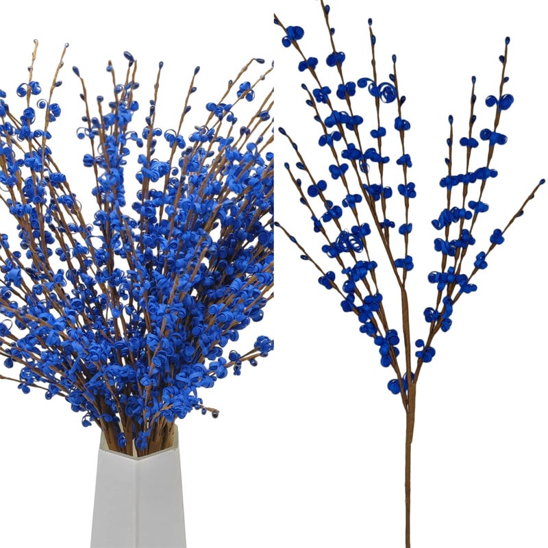 Wootkey 5 Pcs 295 Long Jasmine Artificial Blue Flowers Fake Jasmine Flowers Bouquet for DIY Floral Art Plant Home Office Wedding Table Centerpieces Party Vase Decoration