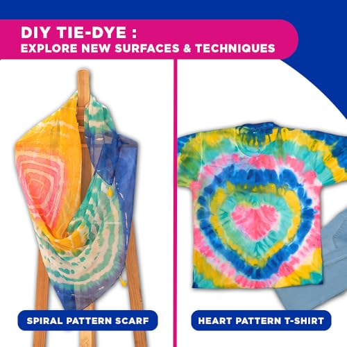 Fevicryl Tie & Dye Multicolor Kit | Complete DIY Fabric Colour Kit with 4 Acrylic Colour, 1 x 2 feet Fabric, 4 Squeezy Bottles | Ideal for Gifting, Beginners & Art Enthusiasts - Image 4