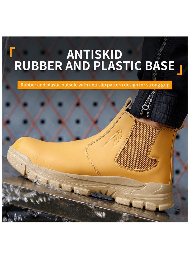 أحذية رجالية ذات أصابع فولاذية وخفيفة الوزن وآمنة ومريحة ومقاومة للثقب وأحذية عمل غير قابلة للتدمير وأحذية رياضية أنيقة. - Image 5