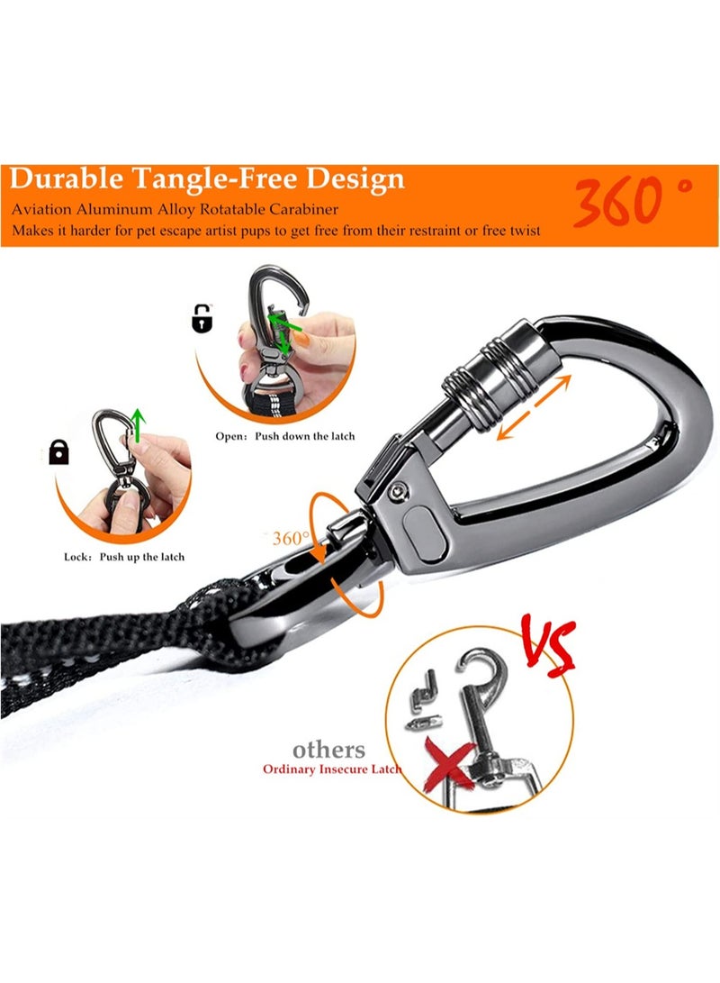Dog Seat Belt, Adjustable Dog Seatbelt for Car, Pet Puppy Safety Leash Leads, Reflective Bungee Dog Car Seatbelt with Hook & Buckle, Connect Dog Harness in Vehicle Travel Daily Use