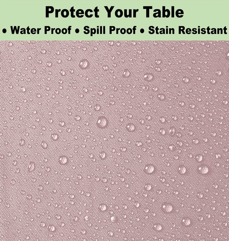 rebdng Plastic Light Pink Tablecloths 3 Pack Disposable Table Covers 54"" x 108"" Baby Pale Pink Table Cloths for Parties Bridal Shower Engagement Wedding Birthday  Fits 6 to 8 Foot Rectangle Tables - Image 4