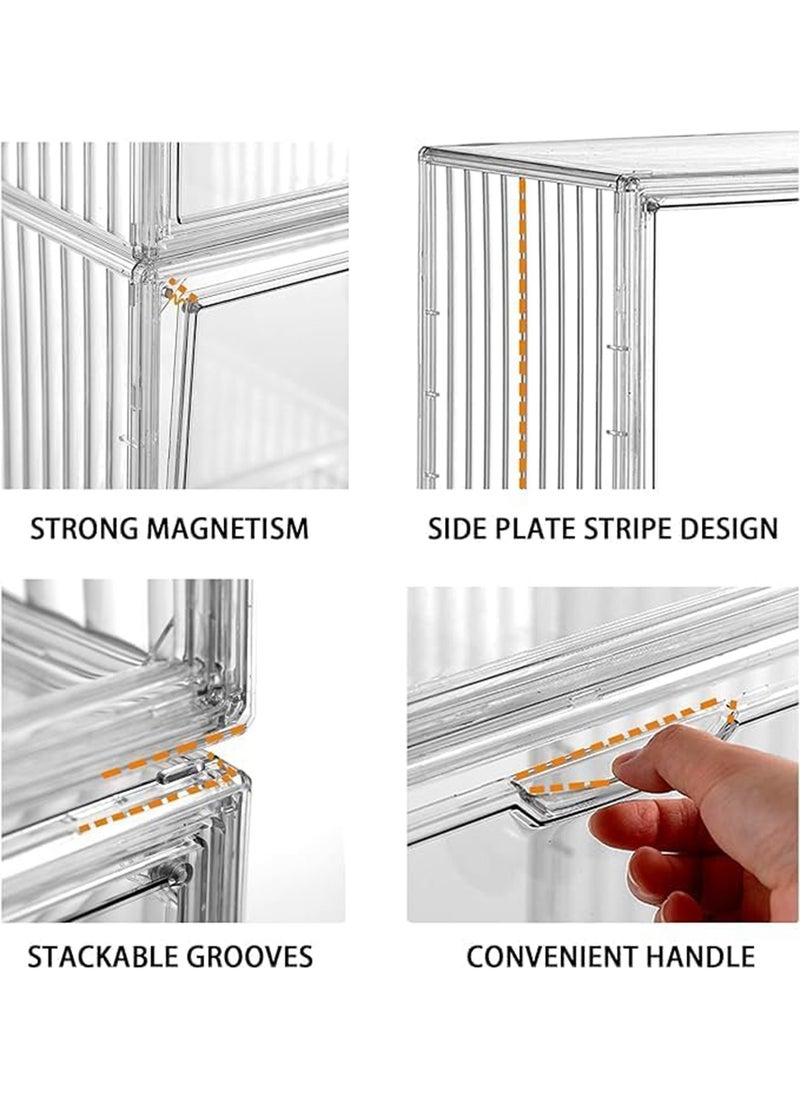 GT-Wheel - Clear Handbag Storage Organizer for Closet Acrylic Display Box for Handbag Stackable Storage Boxes Bag Organizer with Magnetic Door for Figure Hat Toy Book and Bag - Image 1