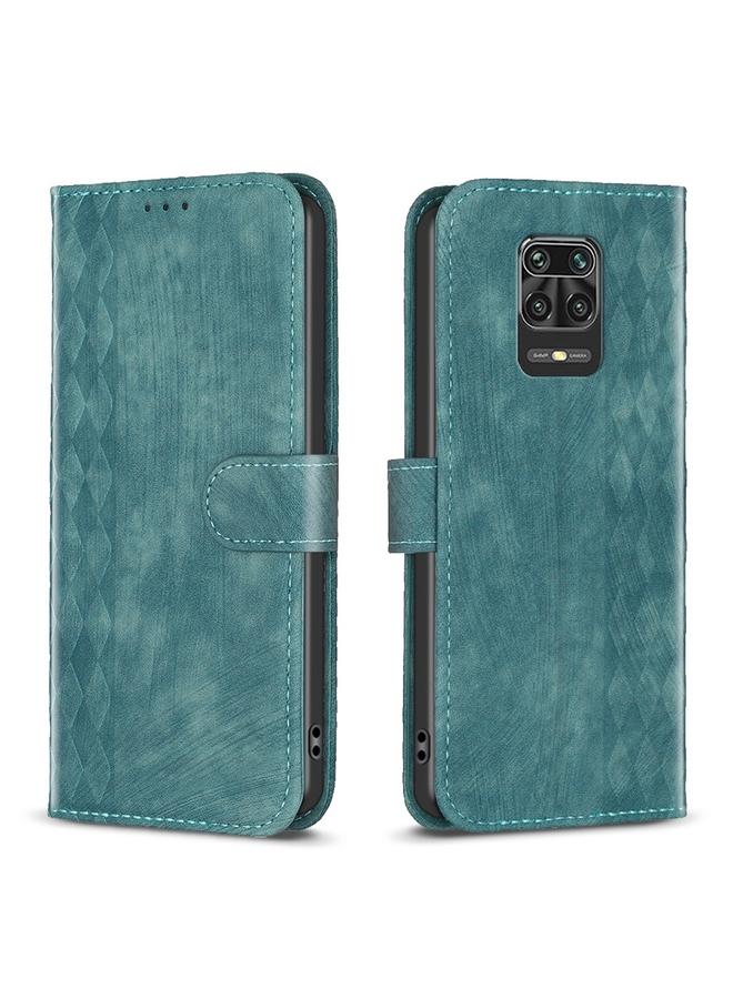 The Bros Case For Xiaomi Redmi Note 9 Pro Plaid Embossed Leather Phone Case