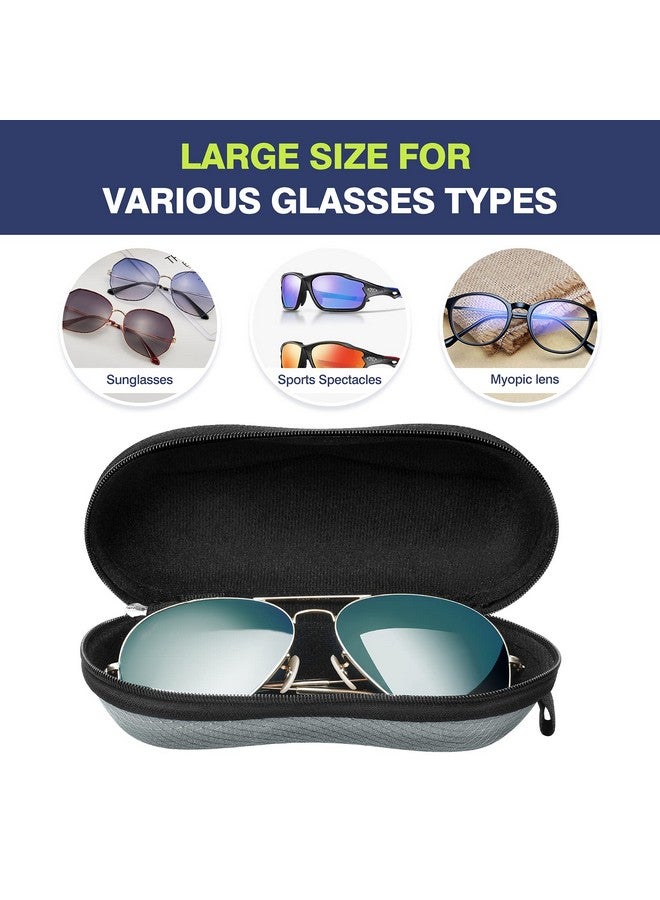 MoKo Eva Semi Hard Shell Sunglasses Case Unisex Protective Eyeglass Case Glasses Case Holder With Metal Hanging Hook Mini Screwdriver For Men Women Gray - Image 3