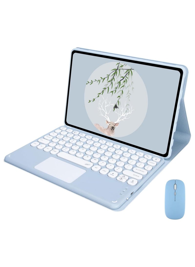 Keyboard Compatible with Xiaomi Redmi Pad Pro 12.1-inch 2024 with Mouse, Round Keys Detachable Wireless Touchpad Trackpad Keyboard for Redmi Pad Pro 12.1"