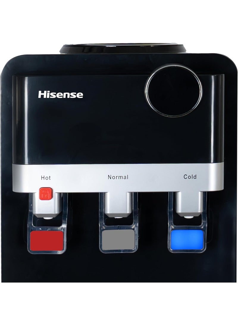 Hisense Top Load Water Dispenser With 3 Taps (Hot, Cold, Normal) & Cabinet H96WDTB3S2 Black/Silver H96WDTB3S2 Black/Silver - Image 3