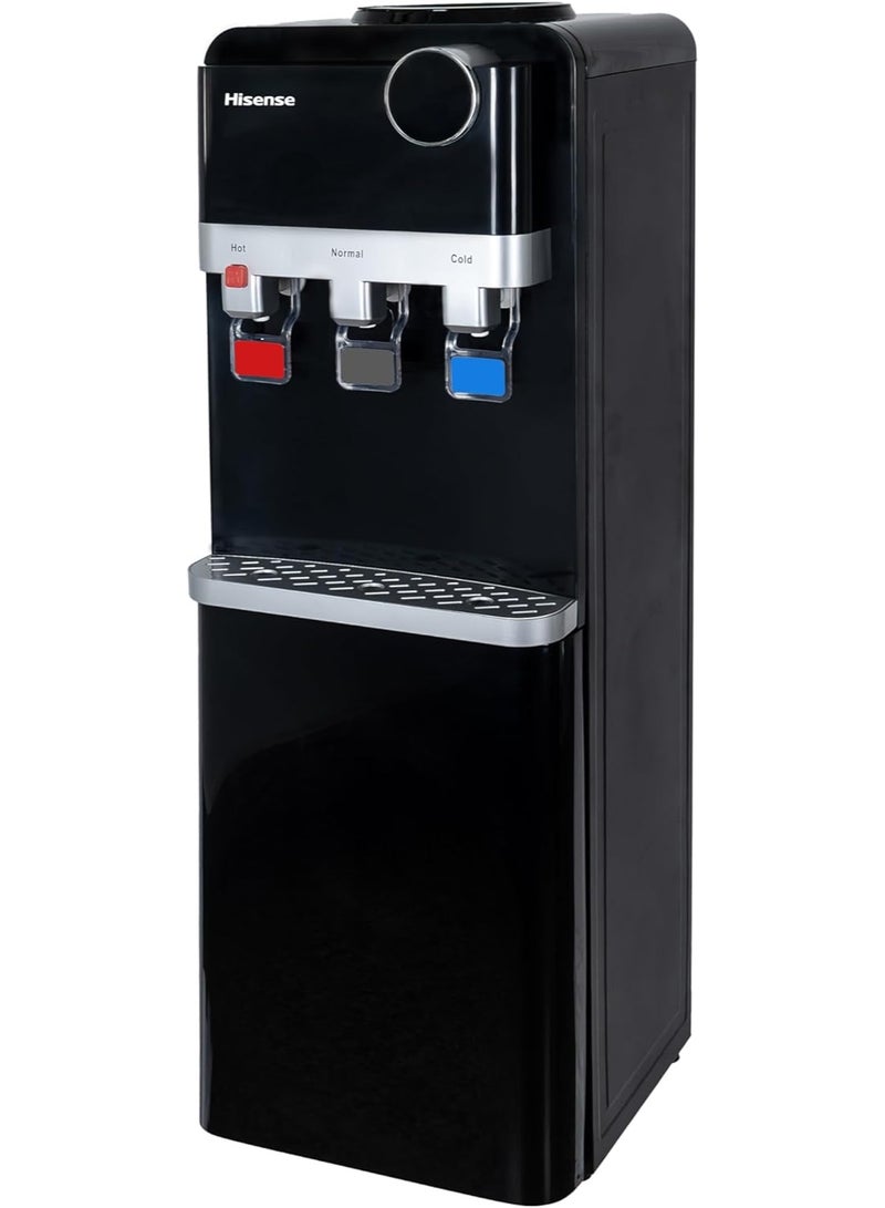 Hisense Top Load Water Dispenser With 3 Taps (Hot, Cold, Normal) & Cabinet H96WDTB3S2 Black/Silver H96WDTB3S2 Black/Silver - Image 5