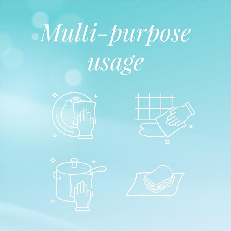 Warmfinity Multipurpose Kitchen Tissue/Towel 3 ply oil and mositure absorbent washable and reusable White Paper Roll (60 sheets per roll) (Pack of 6) - Image 4