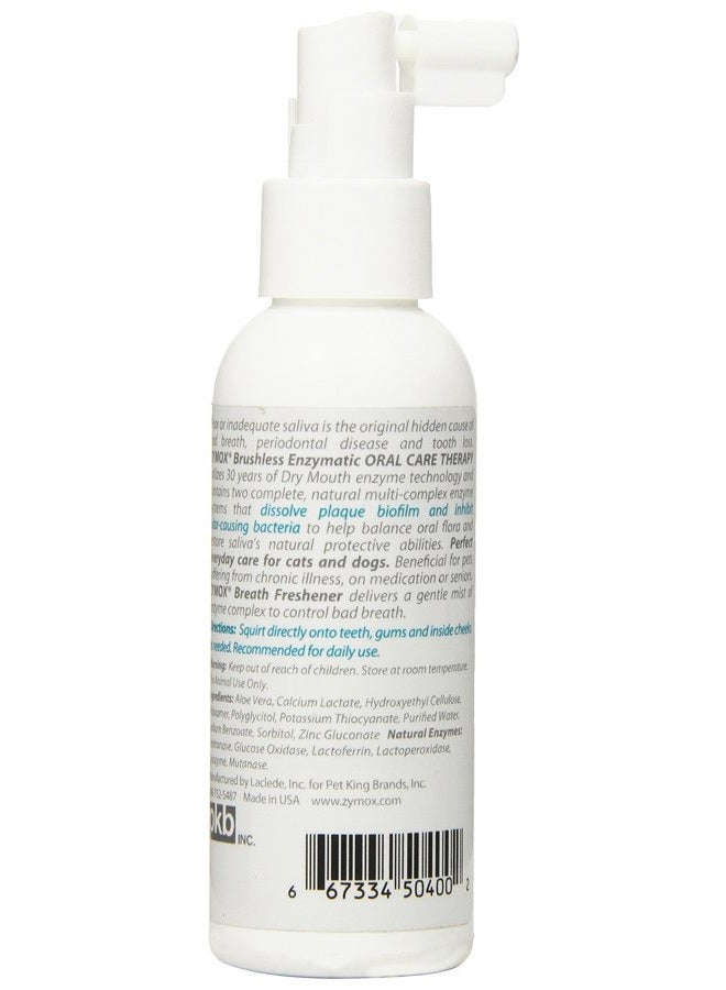Zymox علامات ملك الحيوانات Zymox Oratene للعناية بالفم بدون فرشاة مع معطر النفس، 4 أونصة - Image 4
