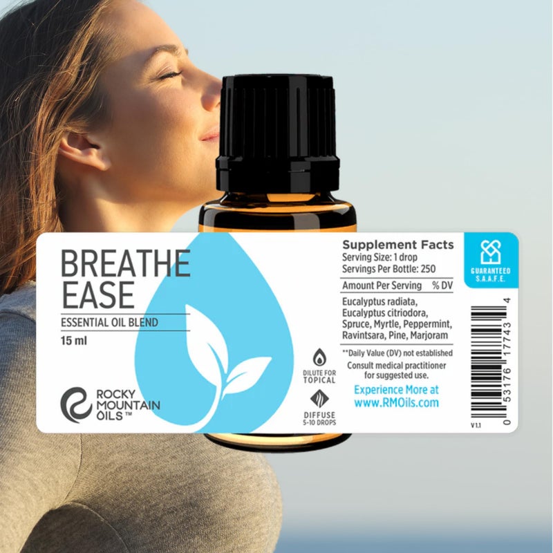 Rocky Mountain Oils Breathe Ease Essential Oil Blend - y Essential Oils for Diffuser, Topical, and Home - Calming and Relief Blend - 15ml - Image 3
