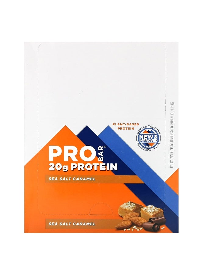 PRO BAR ProBar, Protein Bar, Sea Salt Caramel, 12 Bars, 2.47 oz (70 g) Each  - Image 1