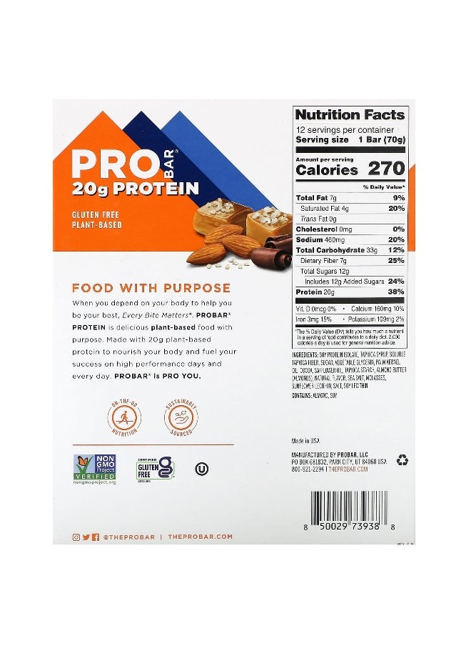 PRO BAR ProBar, Protein Bar, Sea Salt Caramel, 12 Bars, 2.47 oz (70 g) Each  - Image 2