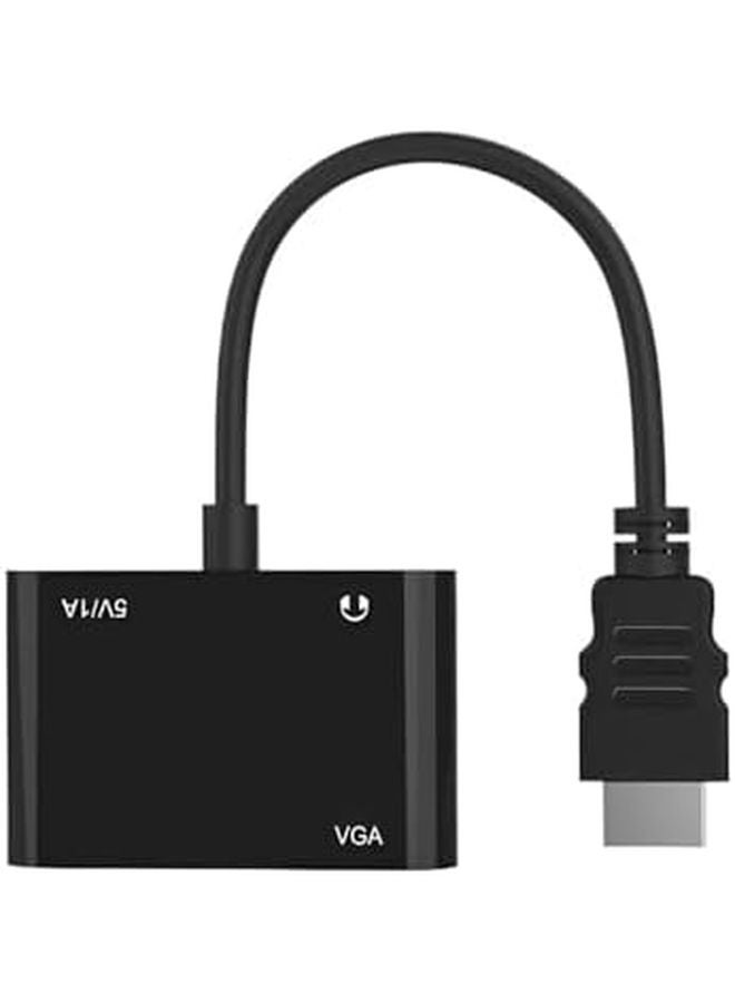 HDMI To VGA Adapter With Audio Jack And USB Power 70R Size Converter For Projector Monitor - Image 4