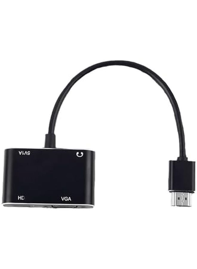 HDMI To VGA Adapter With Audio Jack And USB Power 70R Size Converter For Projector Monitor - Image 2