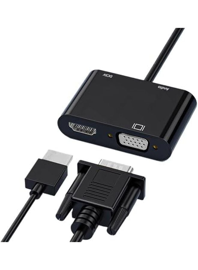 HDMI To VGA Adapter With Audio Jack And USB Power 70R Size Converter For Projector Monitor - Image 3