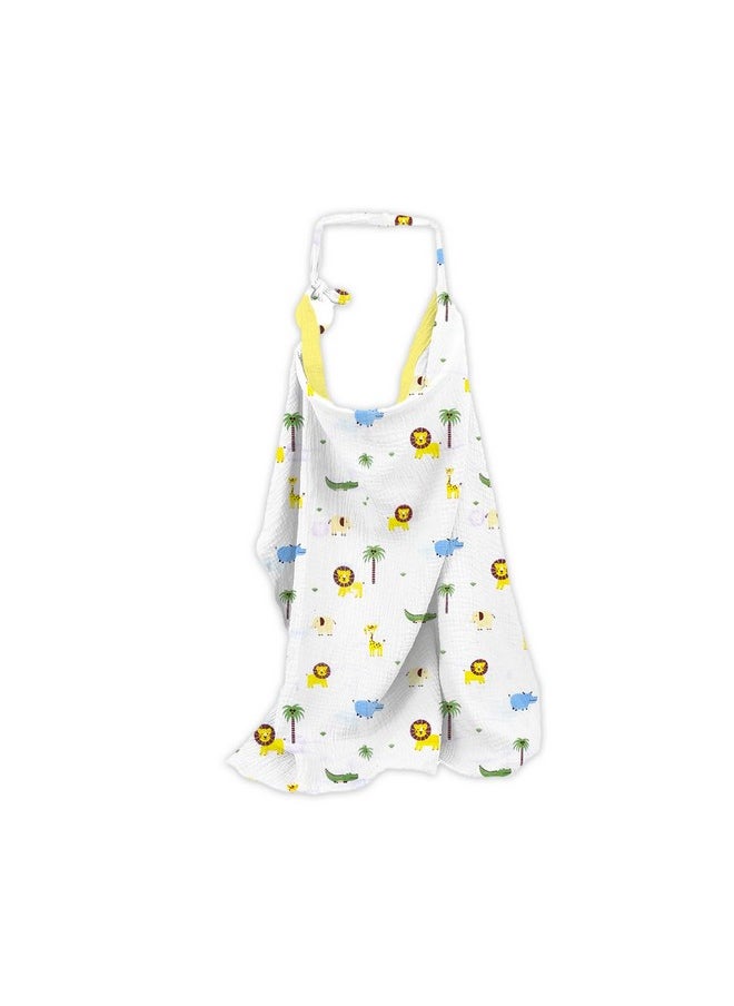 MOM'S HOME Organic Cotton Muslin Nursing Cover For Breastfeeding Apron|Lion,1 Count,Multicolor  - Image 2