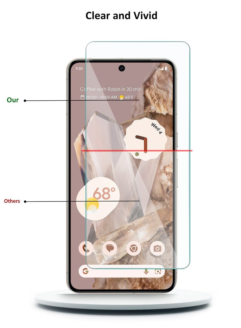 دبليو تيك جوجل بيكسل 8 برو 5 جي 2023 حامي شاشة زجاجي مقسى بغطاء كامل للأشعة فوق البنفسجية (MSGUCN) - شفاف - Image 4