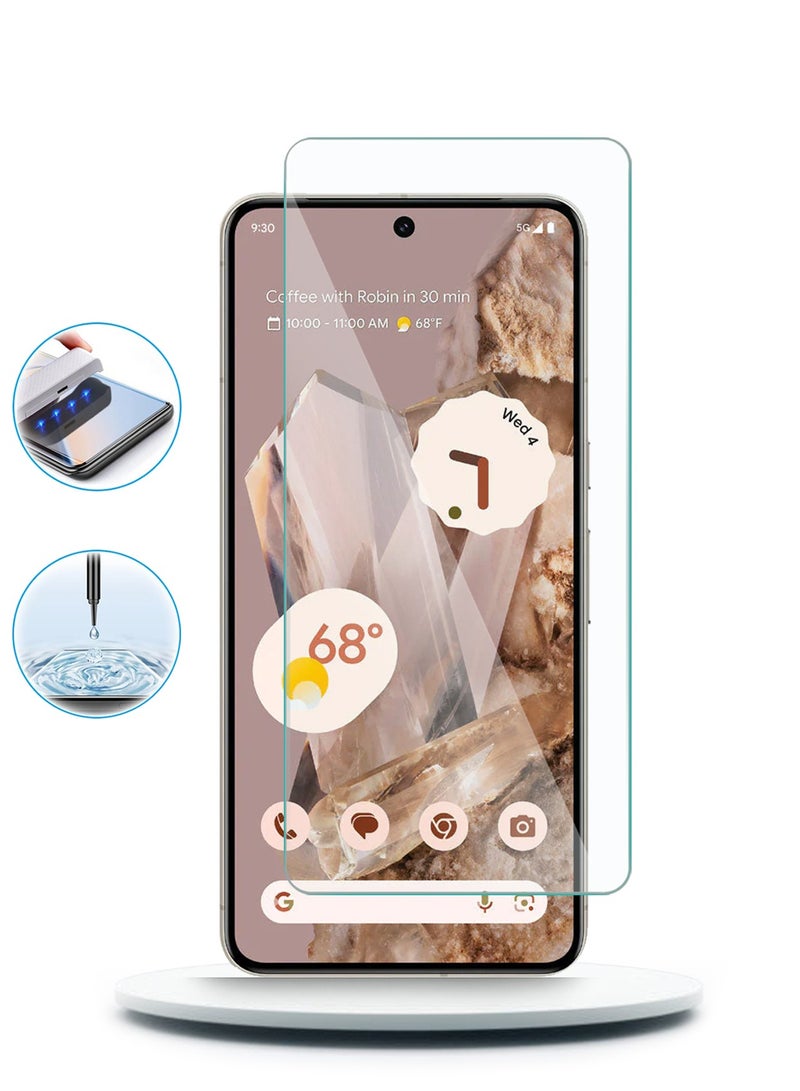 دبليو تيك جوجل بيكسل 8 برو 5 جي 2023 حامي شاشة زجاجي مقسى بغطاء كامل للأشعة فوق البنفسجية (MSGUCN) - شفاف - Image 5