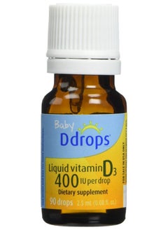 Ddrops 400 Iu Vitamin D3 Drops 2 Count  - Image 2