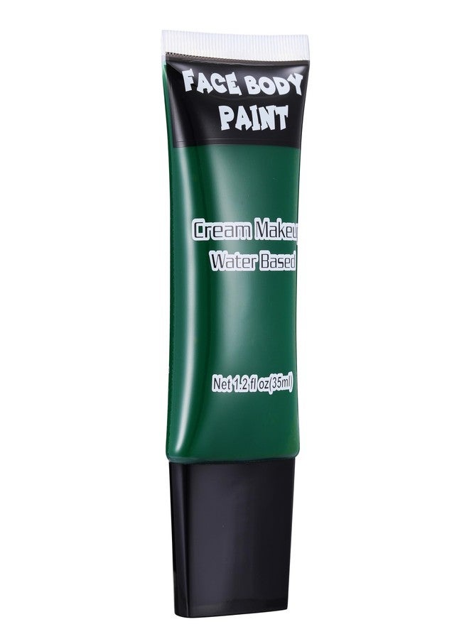 CCbeauty Green Face Paint, Cream Face Painting Kit, Professional Water Based Body Paint, Full Coverage Foundation Makeup, Halloween SFX Makeup For Gamora Witch Frankenstein Grinch Monster Orcs Costume - Image 5